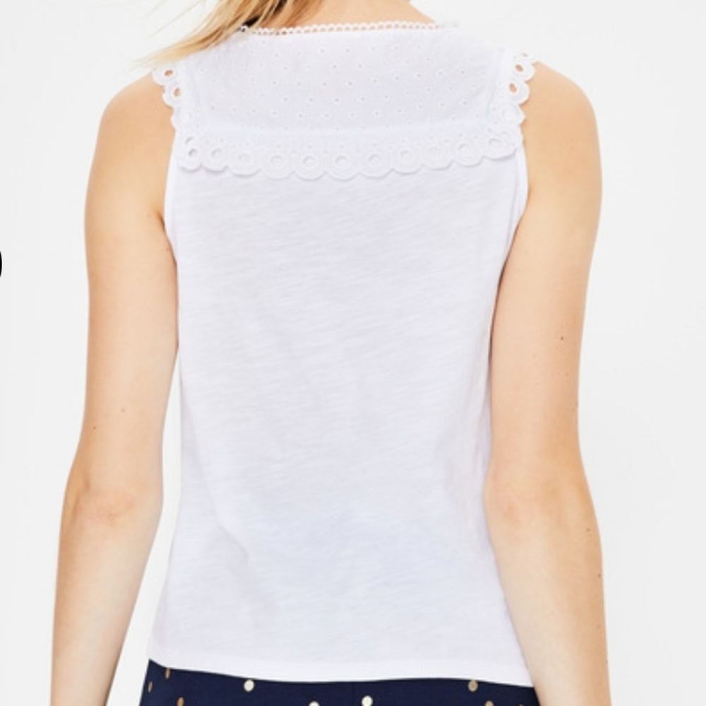 NWOT Boden Nella Jersey Top - White - Picture 3 of 3